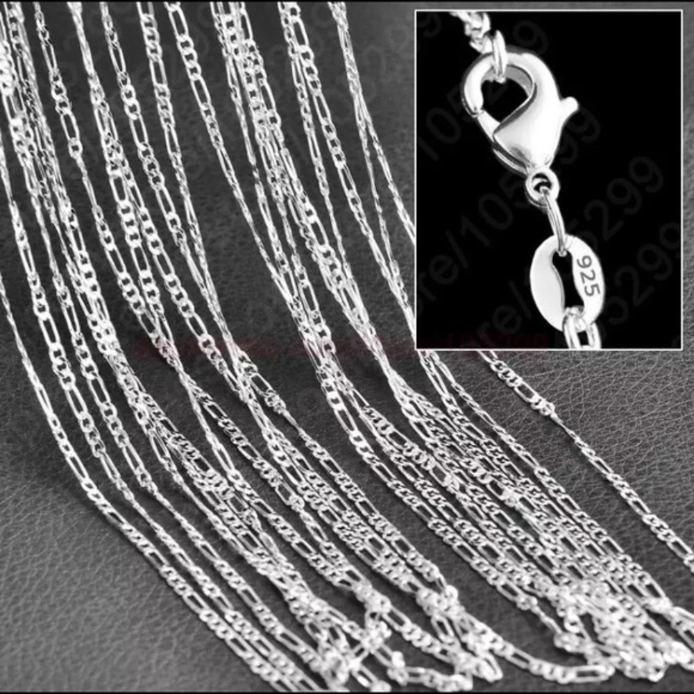 24”  925 Sterling Silver Figaro Chain